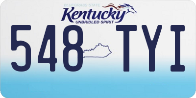 KY license plate 548TYI