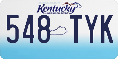 KY license plate 548TYK