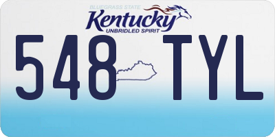 KY license plate 548TYL