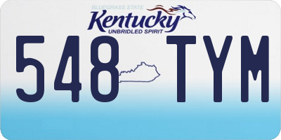 KY license plate 548TYM