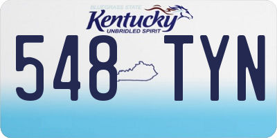 KY license plate 548TYN