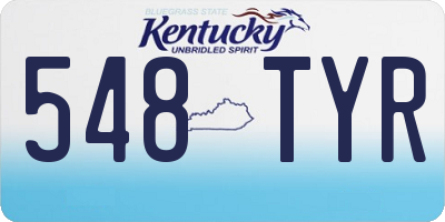KY license plate 548TYR