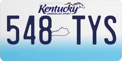 KY license plate 548TYS