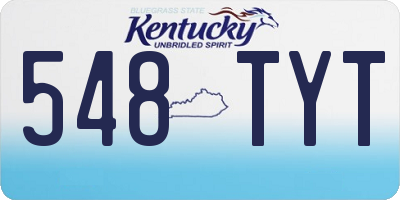 KY license plate 548TYT
