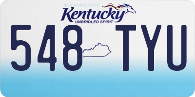 KY license plate 548TYU