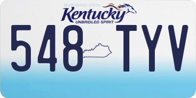 KY license plate 548TYV