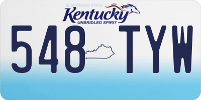 KY license plate 548TYW