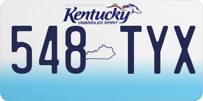 KY license plate 548TYX