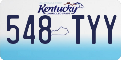 KY license plate 548TYY