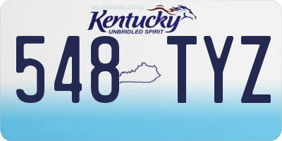 KY license plate 548TYZ