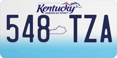 KY license plate 548TZA