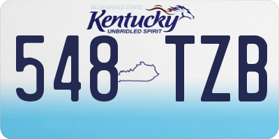 KY license plate 548TZB