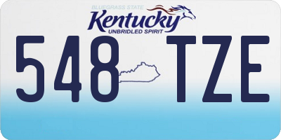 KY license plate 548TZE