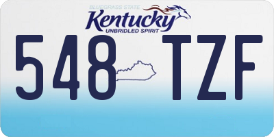 KY license plate 548TZF