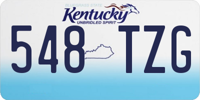 KY license plate 548TZG