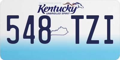 KY license plate 548TZI