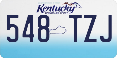 KY license plate 548TZJ