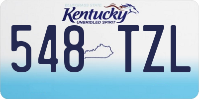 KY license plate 548TZL