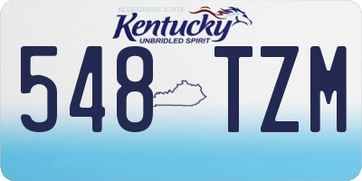 KY license plate 548TZM