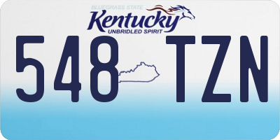 KY license plate 548TZN