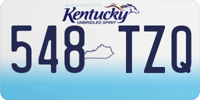 KY license plate 548TZQ
