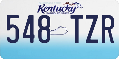 KY license plate 548TZR