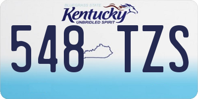 KY license plate 548TZS