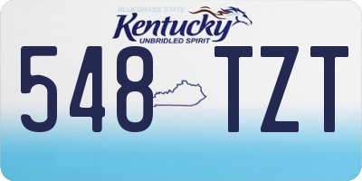 KY license plate 548TZT
