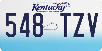 KY license plate 548TZV