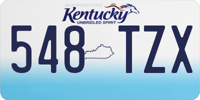KY license plate 548TZX