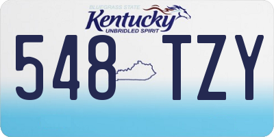 KY license plate 548TZY