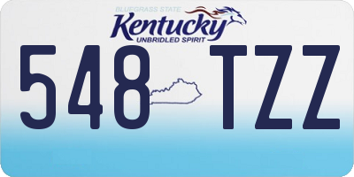 KY license plate 548TZZ