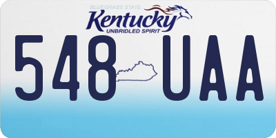 KY license plate 548UAA