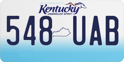 KY license plate 548UAB