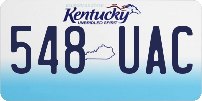 KY license plate 548UAC