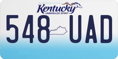 KY license plate 548UAD