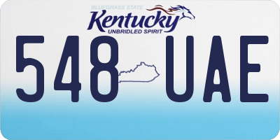 KY license plate 548UAE