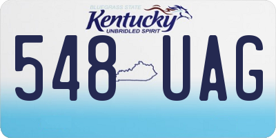 KY license plate 548UAG