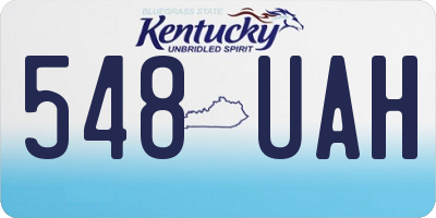 KY license plate 548UAH