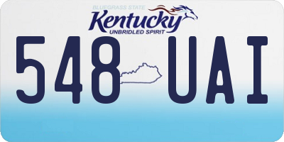 KY license plate 548UAI