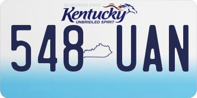 KY license plate 548UAN