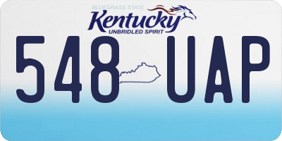 KY license plate 548UAP