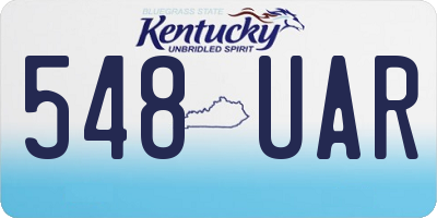 KY license plate 548UAR