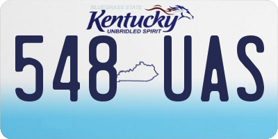 KY license plate 548UAS