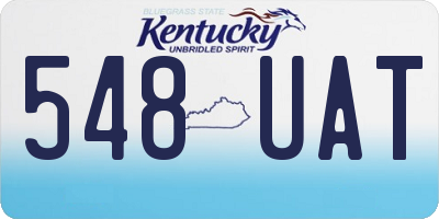 KY license plate 548UAT