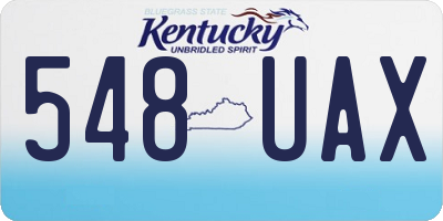 KY license plate 548UAX