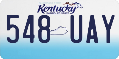 KY license plate 548UAY