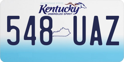 KY license plate 548UAZ