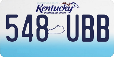 KY license plate 548UBB