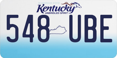 KY license plate 548UBE